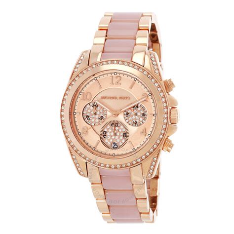 Michael Kors Women's Chronograph Blair Blush and Rose Gold